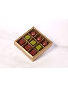 Fyldte Chokolader- 9 stk æske (Økologisk) Æ3 