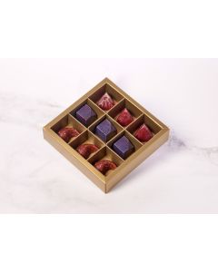 Fyldte Chokolader- 9 stk æske (Økologisk) Æ4 