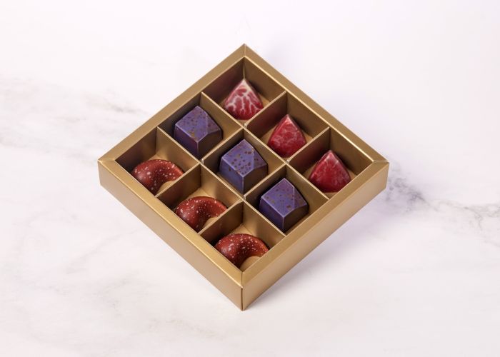 Fyldte Chokolader- 9 stk æske (Økologisk) Æ4 